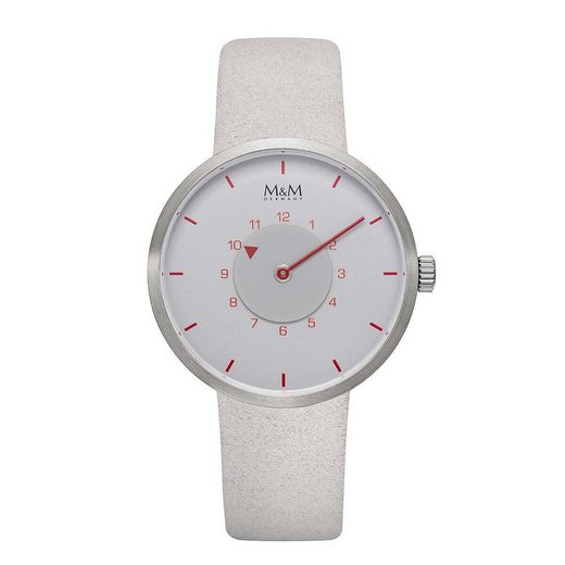 M&M Quarzuhr Armbanduhren Microfaser Vegan Line (1-tlg), Analoguhr rund, Designer Uhr, deutsche Manufaktur, inkl. edles Etui mehr Kostenloser Versand international
