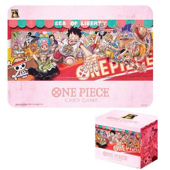 BANDAI NAMCO Sammelkarte One Piece Card Game - Playmat & Card Case Set - 25th Edition Spielmatte & Deckbox Set mehr Rabatt