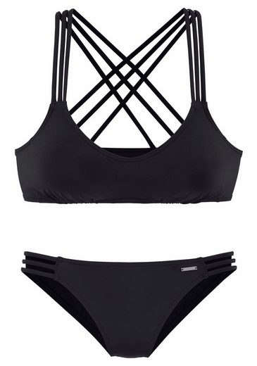 BRUNO BANANI Bustier-Bikini mit Zierbändern mehr Räumungsverkauf