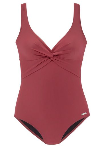 LASCANA Badeanzug mit Shaping-Einsatz vorn, eingearbeitete Softcups, mit Raffungen mehr Auslauf