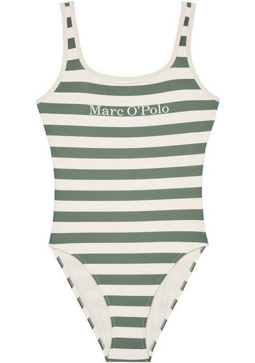 MARC O'POLO Badeanzug tiefer Rückenausschnitt, Logoschriftzug vorn mehr Preisnachlass