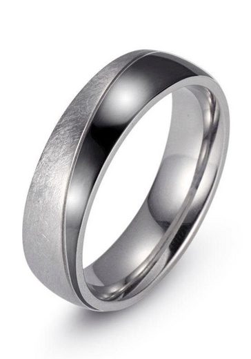 FIRETTI Trauring Schmuck Geschenk "LIEBE" mit Vertiefung, ca. 7,0mm breit mit Zirkonia (synth) mehr Kostenloser Versand international