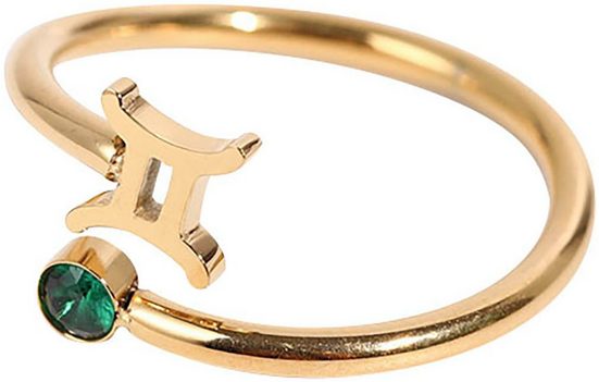 FIRETTI Fingerring Schmuck Geschenk Damenring Sternzeichen Made in Germany - mit Zirkonia (synth) mehr Rabatt