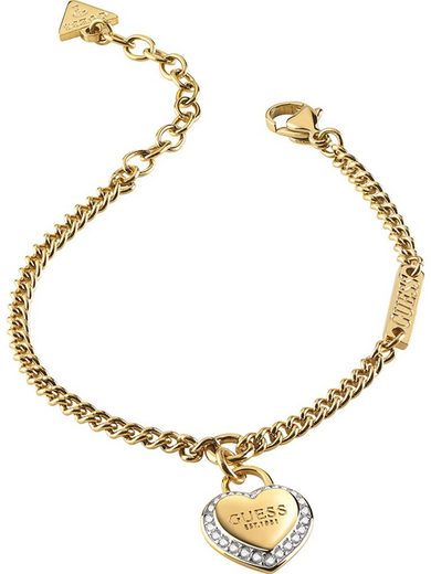GUESS Edelstahlarmband Guess Damen-Armband Edelstahl Zirkonia Trendig mehr Vatertagsangebot
