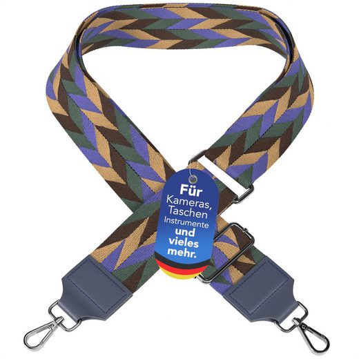 EAZY CASE Schulterriemen Schultergurte für Taschen gemustert Wechselband Taschenriemen Festivalbag verstellbar universal Violett mehr Kauf eins, bekomm eins gratis