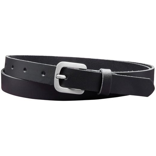 COLOGNEBELT Ledergürtel A5-SL Echt Leder Gürtel 2 cm Breit in Schwarz mit stilvoller Gürtelschließe, leger und modern mehr Fabrikverkauf