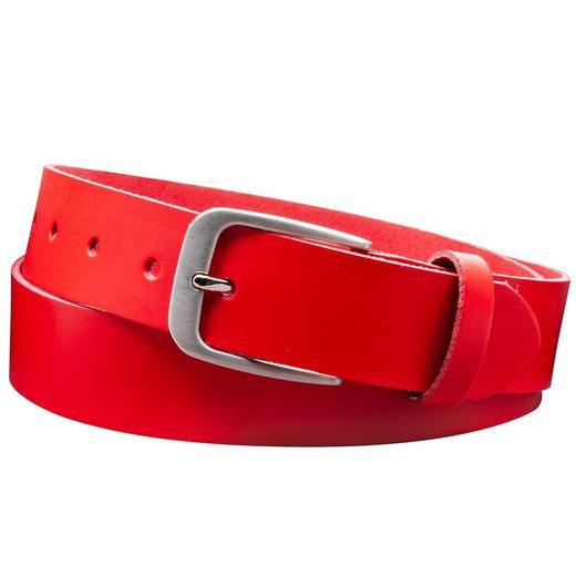 COLOGNEBELT Ledergürtel D28-SL Schlicht dennoch modern mit Dornschließe, MADE IN GERMANY mehr Jubiläumsangebot