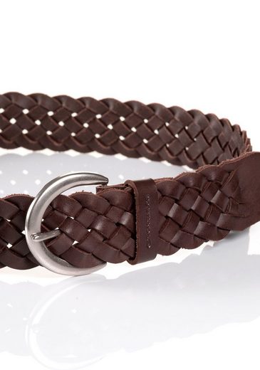 TOM TAILOR Ledergürtel TTLISA 4 cm breiter Damengürtel, Flechtledergürtel, modisches Must-Have mehr Tiefpreis
