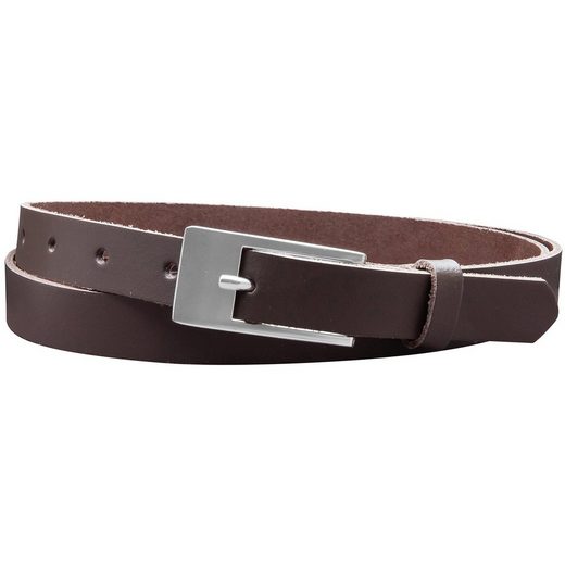COLOGNEBELT Ledergürtel A4-SL 2 cm breiter Gürtel echt Leder in Cognac mit stilvoller Gürtelschließe, leger und modern mehr Sonderangebot der Fabrik