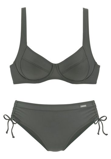LASCANA Bügel-Bikini mit seitlich geraffter Bikinihose mehr Schlussverkauf