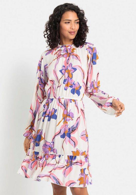 LASCANA Druckkleid aus gewebter Viskose und langen Ärmeln mehr Nur für heute