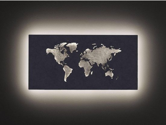 WOFI LED Wandleuchte LED fest integriert, Warmweiß, innen indirekte Wand-beleuchtung flach große Designer Lampe, B: 60cm mehr