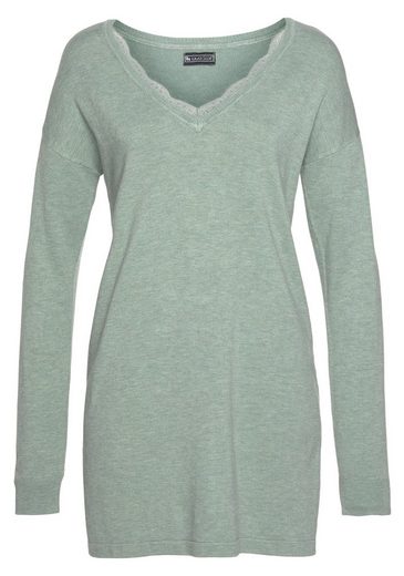 LAURA SCOTT Strickpullover mit Spitzen am Ausschnitt mehr Letzte 2 Tage