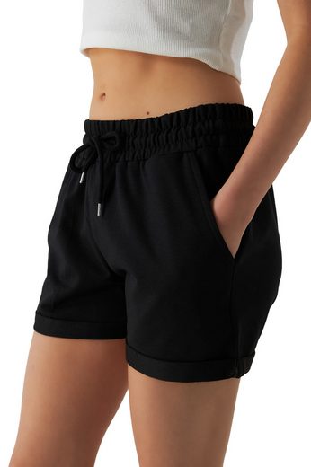 SMITH & SOLO Sweatshorts Kurze Hose Damen Shorts (1-tlg) Lycra, Baumwolle, umschlagene Beinsaum mehr 2025