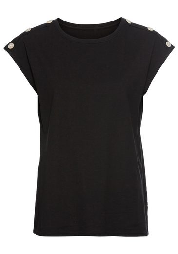 LAURA SCOTT T-Shirt mit Zierknöpfen - NEUE KOLLEKTION mehr Online