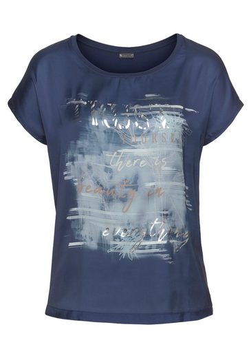 LAURA SCOTT Shirtbluse aus Satin mit dezentem Aufdruck mehr Black Friday