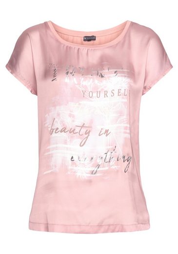 LAURA SCOTT Shirtbluse aus Satin mit dezentem Aufdruck mehr Black Friday
