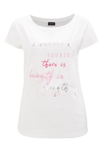 LAURA SCOTT Shirtbluse aus Satin mit dezentem Aufdruck mehr Black Friday