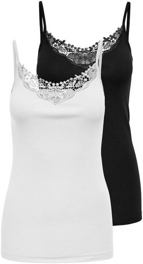 ONLY Spitzentop ONLKIRA LACE SINGLET 2PACK NOOS 2er-Pack mehr Räumungsverkauf