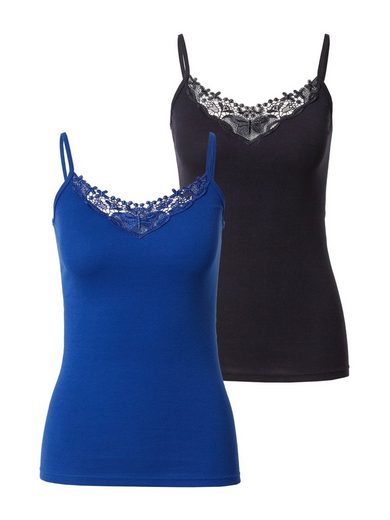 ONLY Spitzentop ONLKIRA LACE SINGLET 2PACK NOOS 2er-Pack mehr Kauf eins, bekomm eins gratis