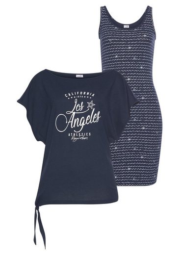 KANGAROOS Jerseykleid (2-tlg) im Set mit oversize Shirt zum Knoten mehr Bis zu 55% Rabatt