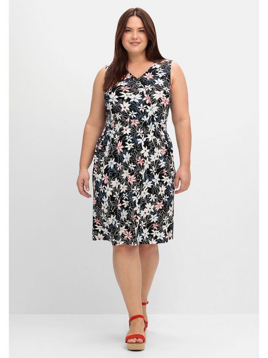 SHEEGO Jerseykleid Große Größen in Wickeloptik mehr Rabatte dieses Monats