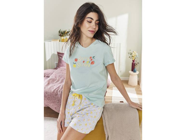 esmara® Damen Schlafhose, kurz, mit Zierknopfleiste Osterangebot
