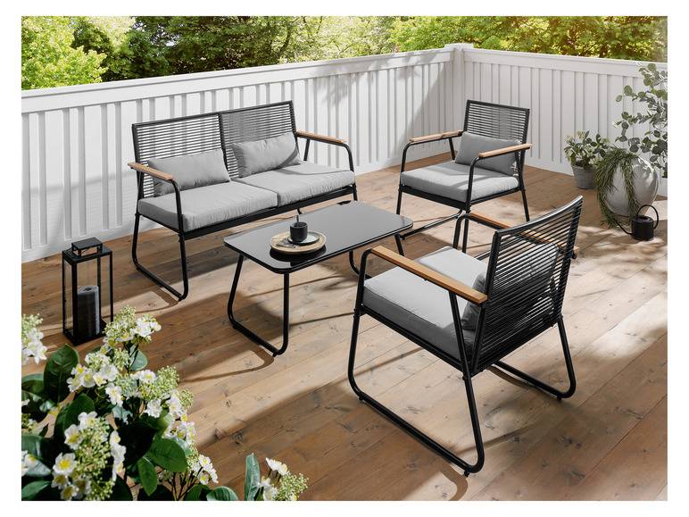 LIVARNO home Garten Loungeset, 4-teilig Begrenztes Angebot