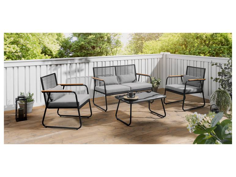 LIVARNO home Garten Loungeset, 4-teilig Begrenztes Angebot