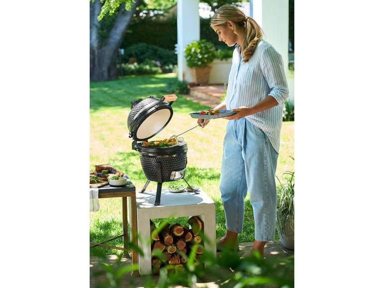 GRILLMEISTER Holzkohle Keramikgrill, Ø 26,5 cm Exklusivangebot