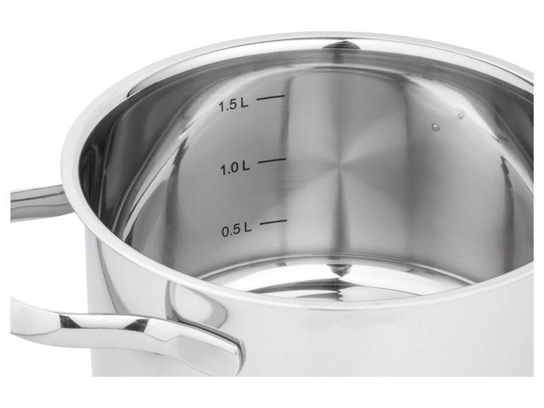 ERNESTO® Edelstahl-Topf, mit Deckel, Ø 16 cm Riesige Rabatte