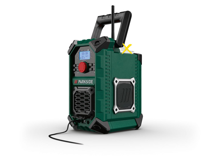 PARKSIDE® Akku-Baustellenradio »PBRA 20-Li B2« 20 V / 12 V oder Netzbetrieb, ohne Akku und Ladegerät Speichern exportieren
