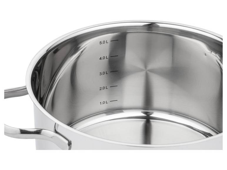 ERNESTO® Edelstahl-Topf, mit Deckel, Ø 24 cm 2025