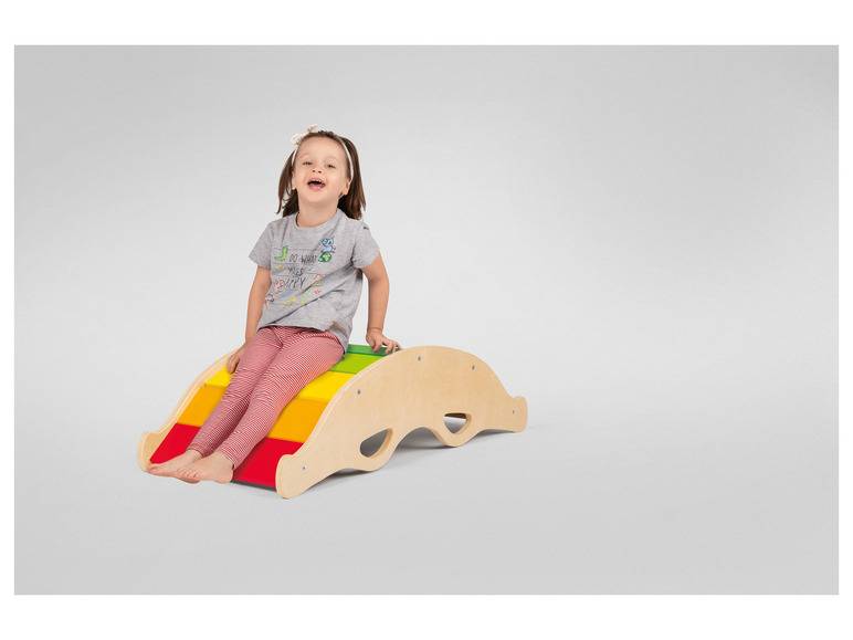 Playtive Holz Balancewippe, in Regenbogenfarben Günstig kaufen
