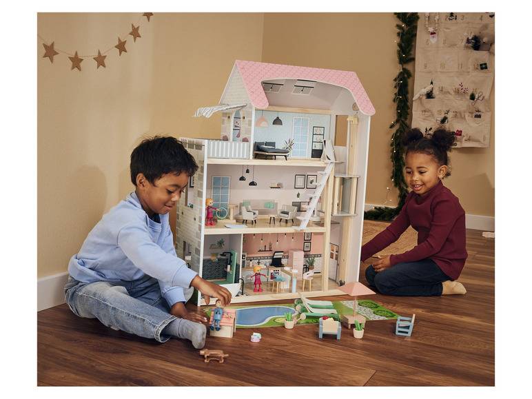 Playtive Puppenhaus-Möbel / Biegepuppen, aus Echtholz und robustem Kunststoff Valentinstagsangebot