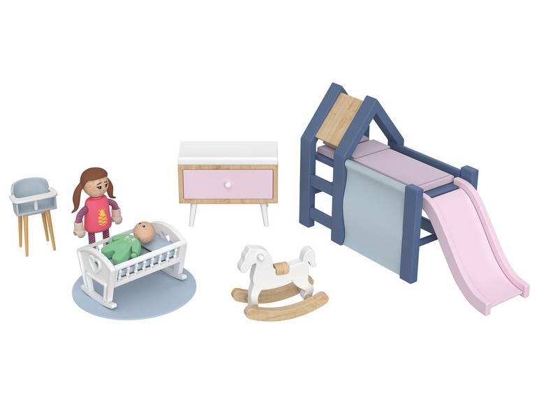 Playtive Puppenhaus-Möbel / Biegepuppen, aus Echtholz und robustem Kunststoff Valentinstagsangebot