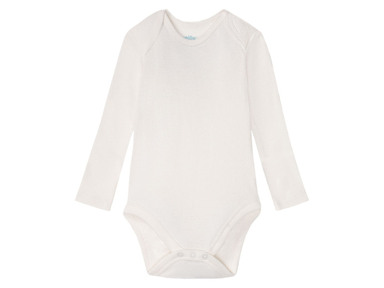 lupilu® Baby Bodies, langarm, 5 Stück, aus reiner Bio-Baumwolle Lagerräumung