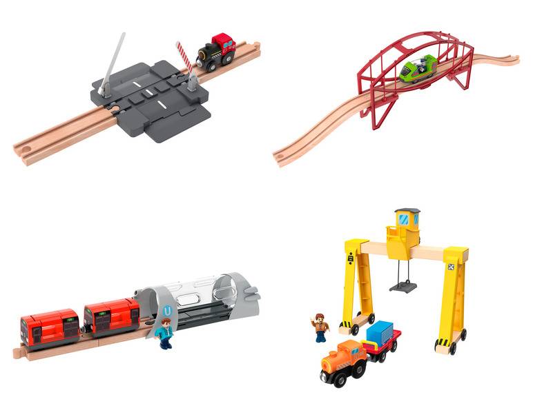 Playtive Eisenbahn Erweiterungs-Set, mit Buchenholz Neuheiten