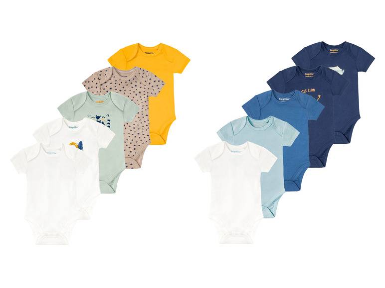 lupilu® Baby Body, 5er Set, kurzarm, reine Bio-Baumwolle Bestseller