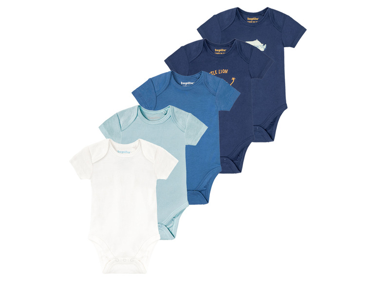 lupilu® Baby Body, 5er Set, kurzarm, reine Bio-Baumwolle Bestseller