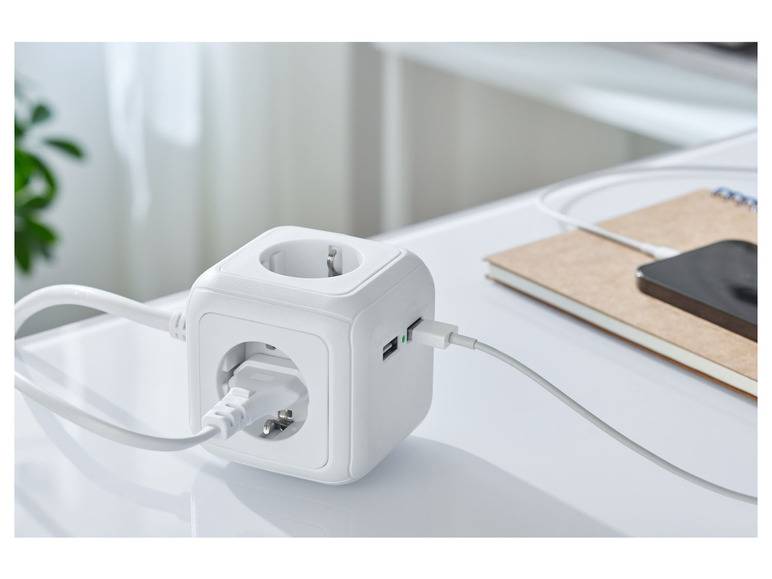 SILVERCREST® Steckdosenwürfel mit USB-Ports Kauf eins, bekomm eins gratis