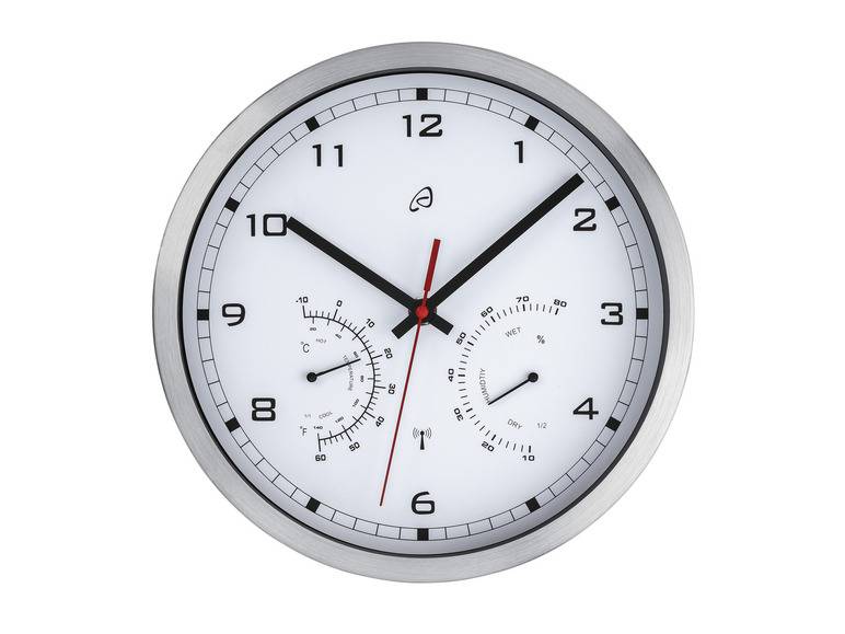 AURIOL® Funkwanduhr, mit Thermometer und Hygrometer Neueste Stile