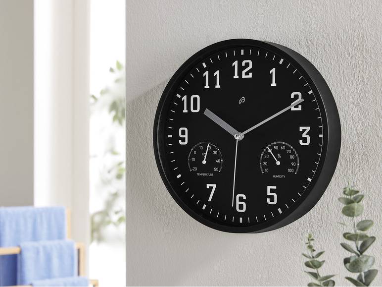AURIOL® Wanduhr mit Thermo- und Hygrometer, Ø 25 cm Clearance-Verkauf