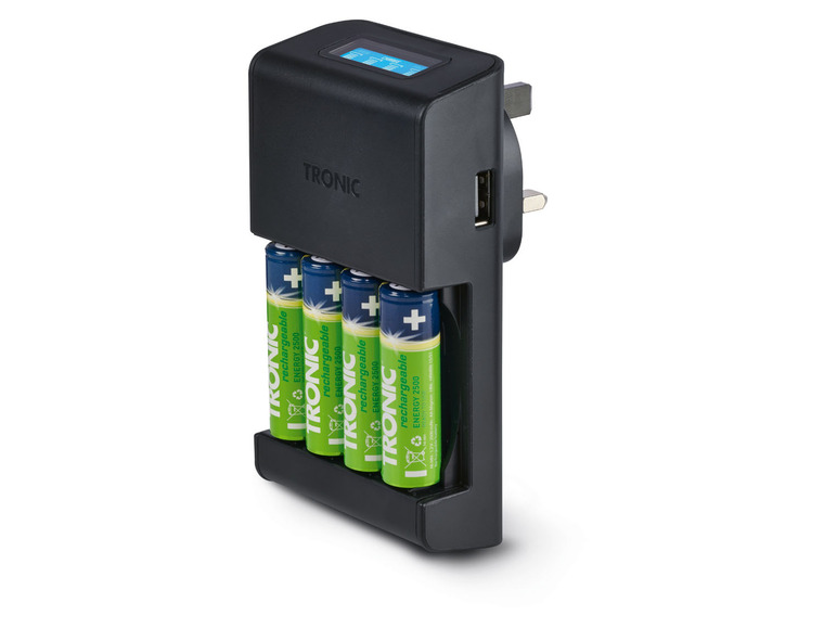 TRONIC® Akku Ladegerät mit LCD Ladeanzeige Online