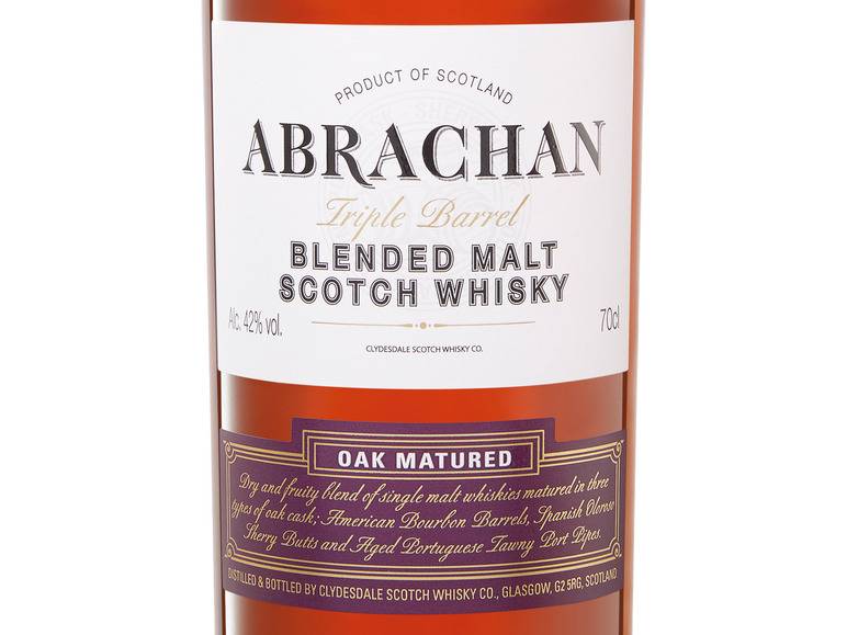 Abrachan Triple Barrel Blended Malt Scotch Whisky 42 % Vol Kostenloser Versand international