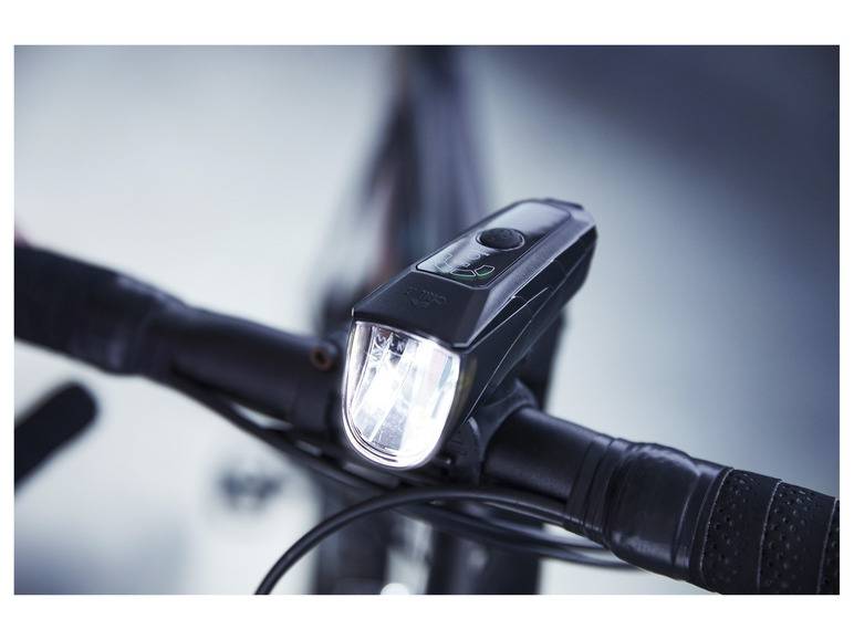CRIVIT LED-Fahrradleuchten-Set, selbstabblendend Black Friday