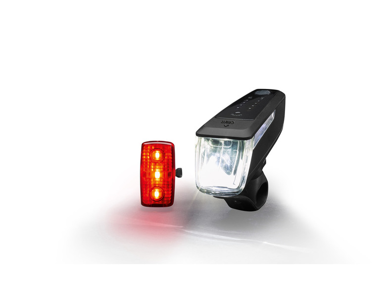 CRIVIT LED-Fahrradleuchten-Set mit Notbremsfunktion Vatertagsangebot