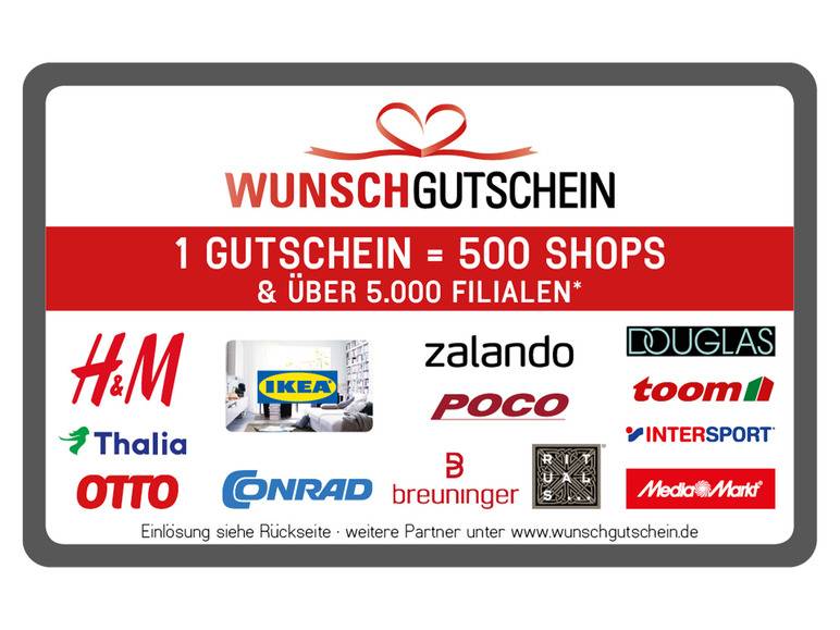 Wunschgutschein - Digital Code 25€ Valentinstagsangebot