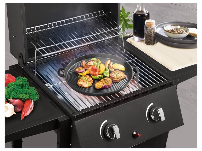 GRILLMEISTER Gusseiserne Grillplatte/ Grillpfanne Limitierter Zeitrabatt