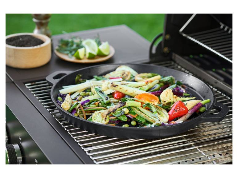 GRILLMEISTER Gusseiserne Grillplatte/ Grillpfanne Limitierter Zeitrabatt